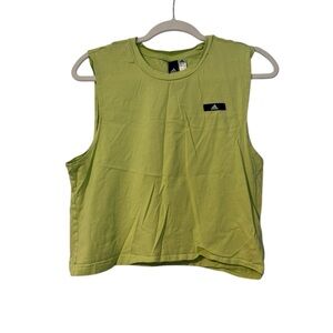 Adidas Lime Green Sleeveless Crop Top